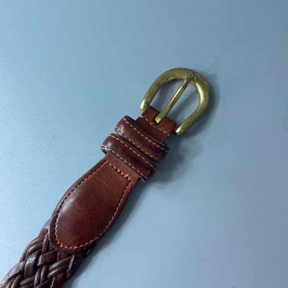 Vintage Coach # 3850 British Tan Leather Braided Belt, Size 36/90 - Picture 8 of 10